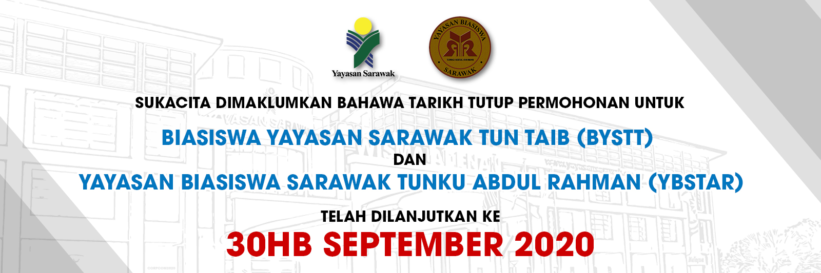 Permohonan Biasiswa Yayasan Sarawak 2019